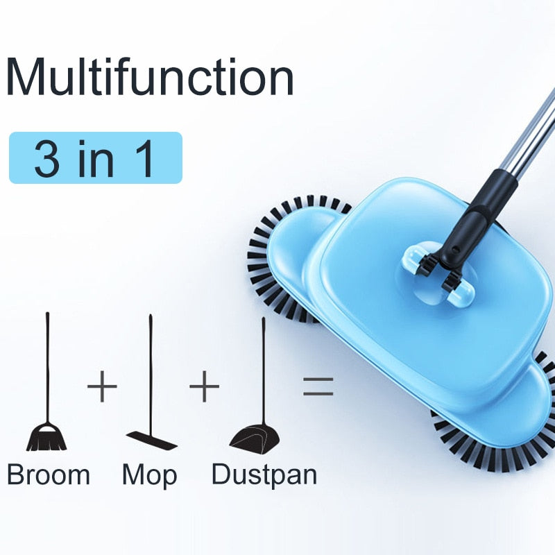 broom sweeper with rotating brushes