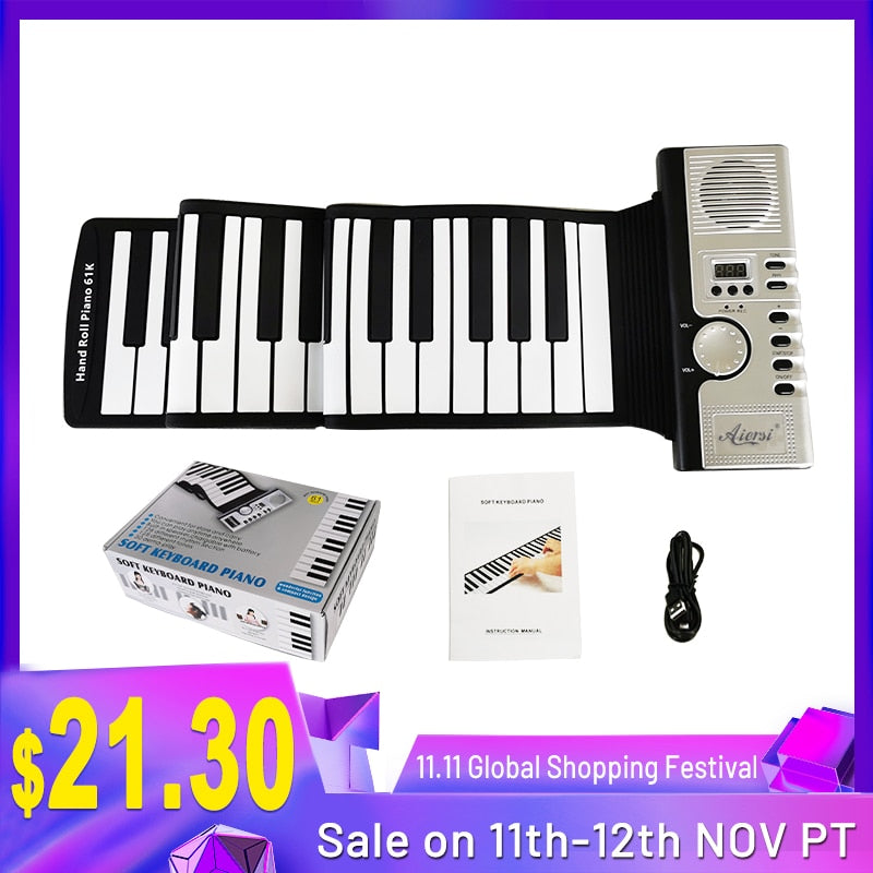 electronic piano-roll up piano